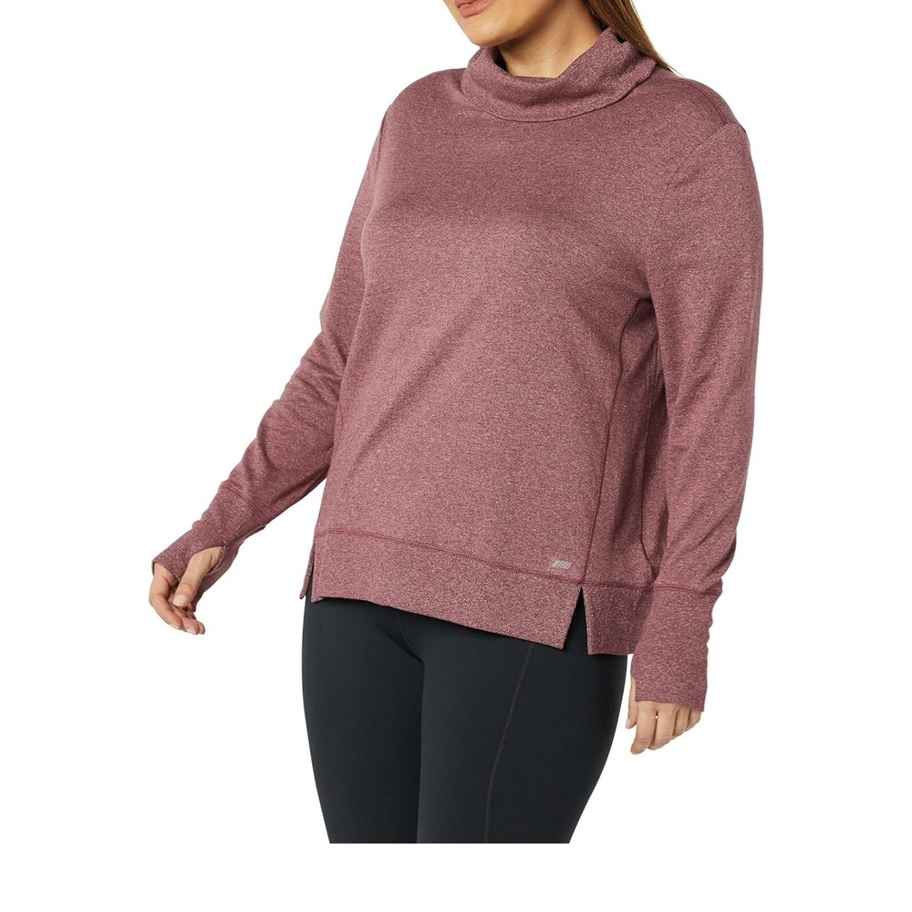 Amazon Essentials Women's Studio‎ Terry Long-Sleeve Funnel Neck Sweatshirt, Sz L